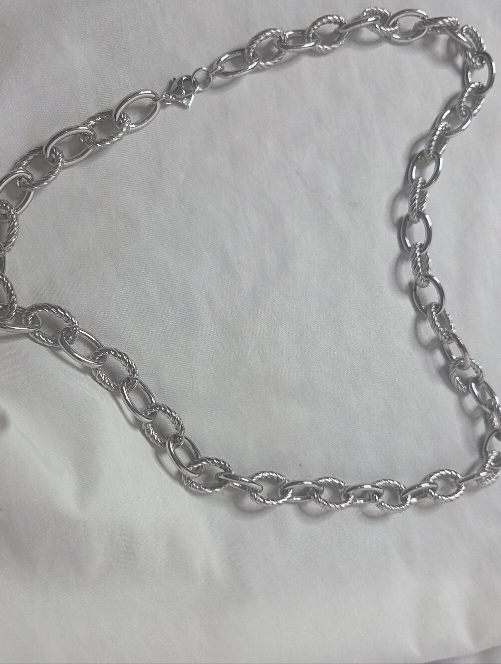 Banana Republic Silver Rope Link Chain Necklace Women Jewelry